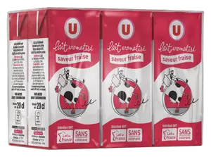 LAIT AROMATISE SAVEUR FRAISE U