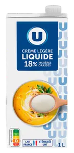 CREME UHT LEGERE LIQUIDE 18% MG U