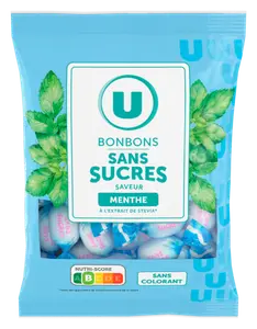 BONBONS SANS SUCRES SAVEUR MENTHE U