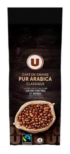 CAFE EN GRAINS PUR ARABICA CLASSIQUE U