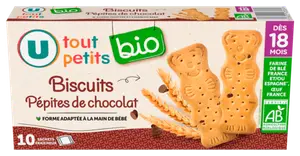 BISCUITS PEPITES DE CHOCOLAT DES 18 MOIS U TOUT PETITS BIO