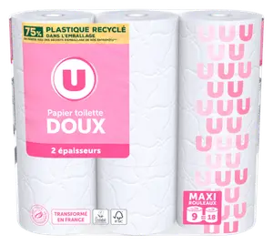 PAPIER TOILETTE DOUX COMPACT U