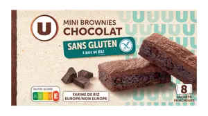 MINI BROWNIES AU CHOCOLAT SANS GLUTEN U