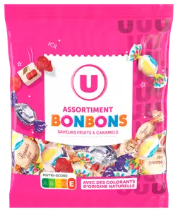 ASSORTIMENT BONBONS SAVEURS FRUITS ET CARAMELS U