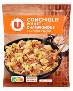CONCHIGLIE POULET CHAMPIGNON SURGELE U