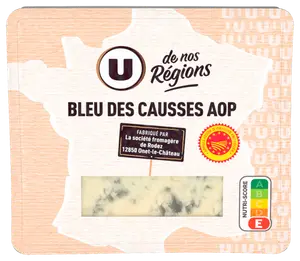 BLEU DES CAUSSES AOP AU LAIT PASTEURISE U DE NOS REGIONS