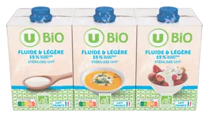 CREME LIQUIDE FLUIDE & LEGERE STERILISEE UHT U BIO