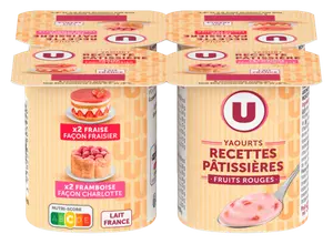 YAOURTS RECETTES PATISSIERES FRUITS ROUGES U