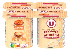 YAOURTS RECETTES PATISSIERES FRUITS JAUNES U
