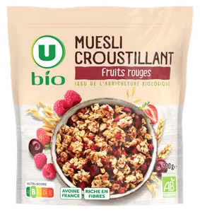MUESLI CROUSTILLANT FRUITS ROUGES U BIO