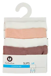 LOT DE 4 SLIPS FEMME