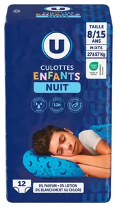 CULOTTES DE NUIT POUR ENFANTS 8-15 ANS U