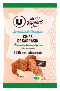CHIPS DE SARRASIN SAVEUR CREME OIGNON U DE NOS REGIONS