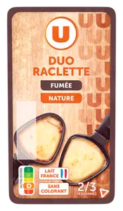 DUO RACLETTE PASTEURISEE NATURE & FUMEE U