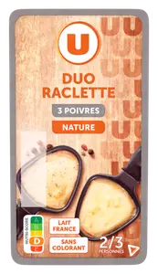 DUO RACLETTE PASTEURISEE 3 POIVRES & NATURE U