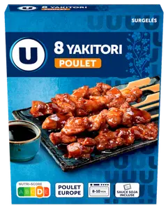 BROCHETTES DE POULET ASIATIQUE SURGELEES U