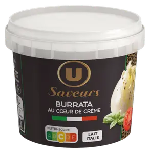 BURRATA AU CŒUR DE CREME AU LAIT PASTEURISE U SAVEURS