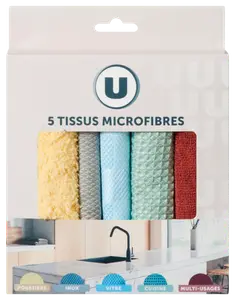 LOT DE 5 TISSUS MICROFIBRES