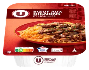 BOEUF AUX OIGNONS ET NOUILLES SURGELE U