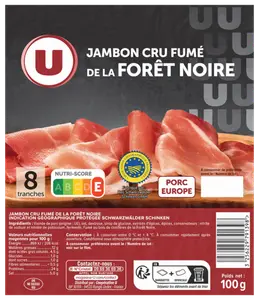 Jambon Cru Fume de la Foret Noire Igp U