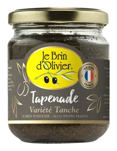TAPENADE D'OLIVES NOIRES DE PAYS VARIÉTÉ TANCHE ORIGINE FRANCE