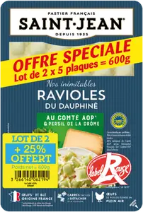 Ravioles du Dauphine Label Rouge au Comte Aop et Persil de la Drôme