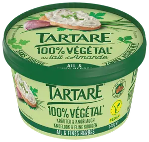 SPECIALITE 100% VEGETALE AIL & FINES HERBES AU LAIT D'AMANDE TARTARE