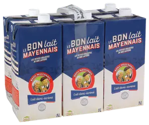 LAIT UHT DEMI ECREME BONS MAYENNAIS