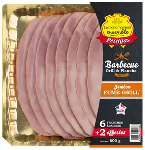JAMBON FUME-GRILL OU JAMBON COEUR DE BRAISE PETITGAS