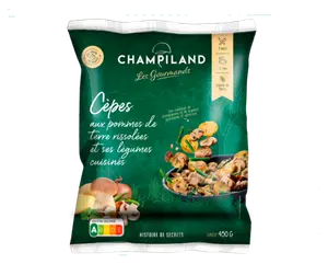CEPES ET POMMES DE TERRE ET LÉGUMES CUISINÉS SURGELÉS CHAMPILAND