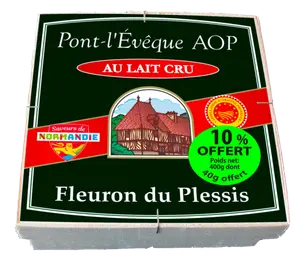 PONT L'EVEQUE AOP AU LAIT CRU FLEURON DU PLESSIS