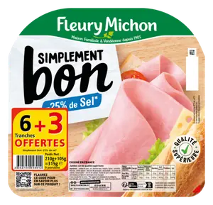 Jambon Simplement Bon -25% de Sel Fleury Michon