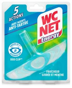 BLOC WC ANTI-TARTRE 5 ACTIONS FRAICHEUR GIVREE ET MENTHE WC NET ENERGY