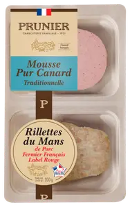 MOUSSE PUR CANARD ET RILLETTES DU MANS PRUNIER