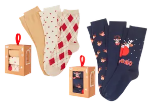 LOT DE 3 PAIRES DE MI-CHAUSSETTES FANTAISIES ADULTE