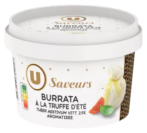 BURRATA A LA TRUFFE D’ETE TUBER AESTIVUM VITT 2.9% AROMATISEE U SAVEURS