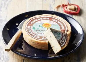 MUNSTER AOP AU CUMIN AU LAIT PASTEURISE AFFINAGE A L'ANCIENNE MAISON DODIN