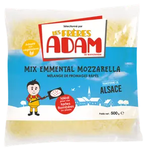 MIX EMMENTAL ET MOZZARELLA LES FRERES ADAM