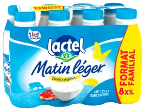 Lait U.h.t. Sans Lactose 1,2% Mg Matin Leger Lactel