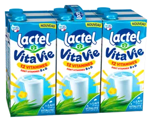 Lait Demi-Ecreme Uht 1% Mg 12 Vitamines Vita'vie Lactel