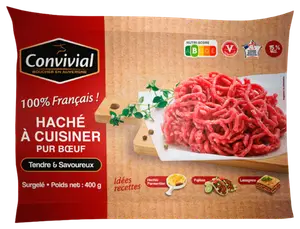 HACHE A CUISINER PUR BŒUF SURGELE CONVIVIAL