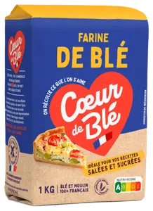 FARINE DE BLE POUR RECETTES SALEES ET SUCREES COEUR DE BLE