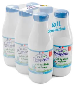 Lait Uht 1/2 Ecreme des Hauts de France