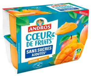 COMPOTE COEUR DE FRUITS POMME MANGUE ANDROS