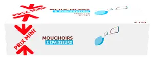 MOUCHOIRS 2 EPAISSEURS PRIX MINI