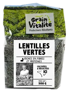 LENTILLES VERTES GRAIN VITALITE