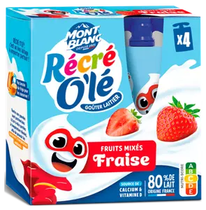 GOUTER LAITIER FRUITS MIXES FRAISE RECRE O'LE