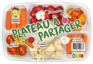 PLATEAU A PARTAGER LES CRUDETTES