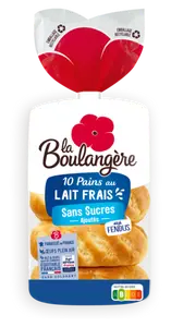 PAINS AU LAIT FRAIS SANS SUCRES AJOUTÉS LA BOULANGERE
