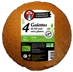 GALETTES DE BLE NOIR BIO SANS GLUTEN CREPERIE DE GUERLEDAN